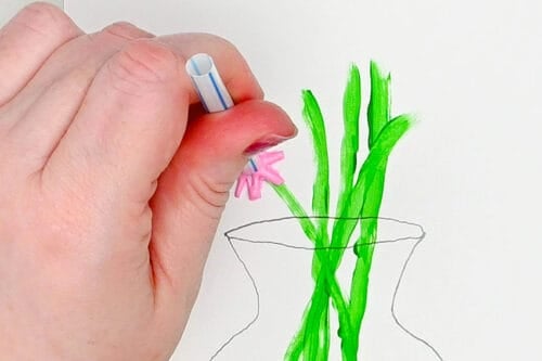 Flower Straw Painting