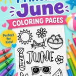 Free Printable June Coloring Sheets