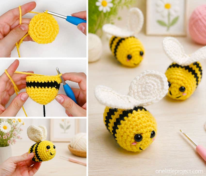 How to Crochet a Bee Crochet bee pattern