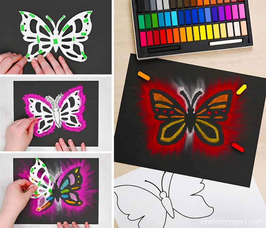 How to Make Butterfly Chalk Art DIY butterfly chalk art