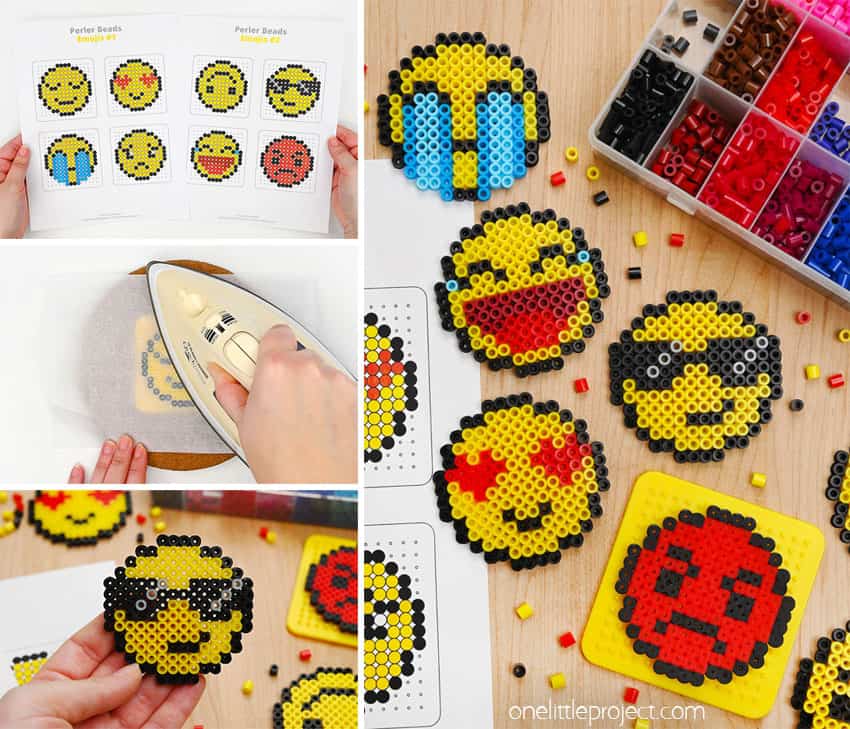 How to Make Emoji Perler Bead Designs DIY emoji Perler beads