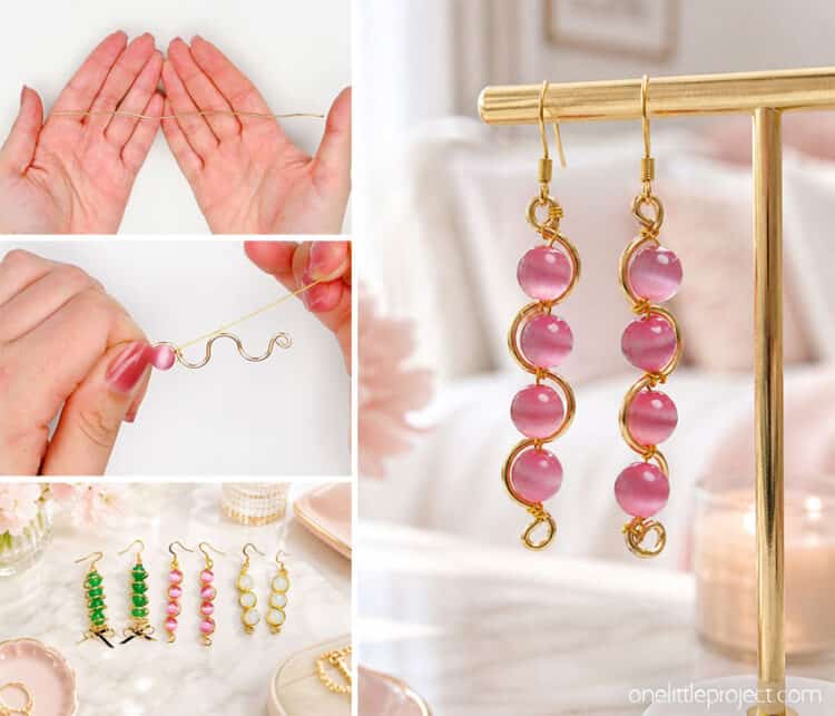How to Make Wire Wrapped Earrings DIY wire wrapped earrings