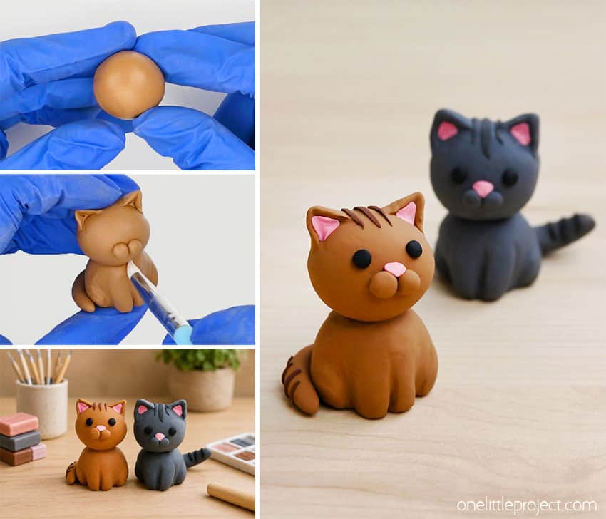How to Make a Clay Cat DIY clay cat