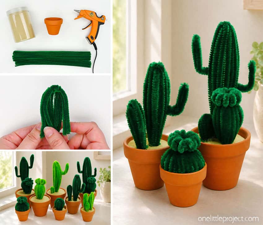 How to Make a Pipe Cleaner Cactus DIY pipe cleaner cactus