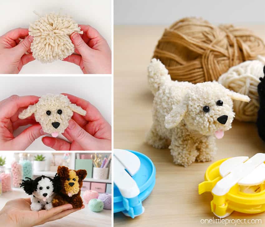 How to Make a Pom Pom Dog DIY pom pom dogs