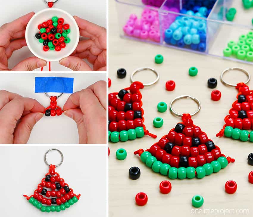 How to Make a Pony Bead Watermelon DIY pony bead watermelon pattern