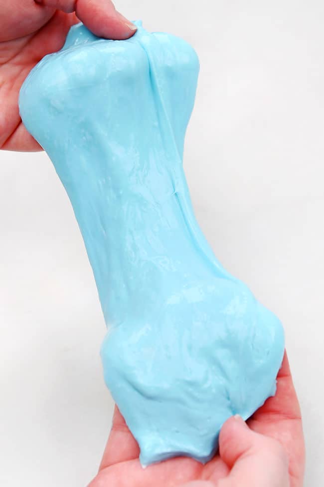 Is Slime a Solid or a Liquid Stretching blue slime, which is a non-Newtonian fluid