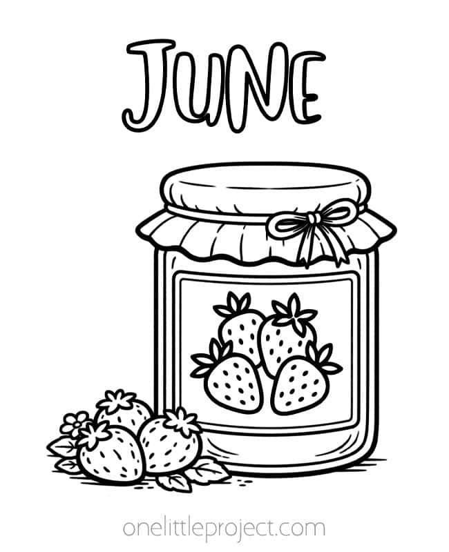 June Coloring Pages June Coloring Pages - strawberry jam