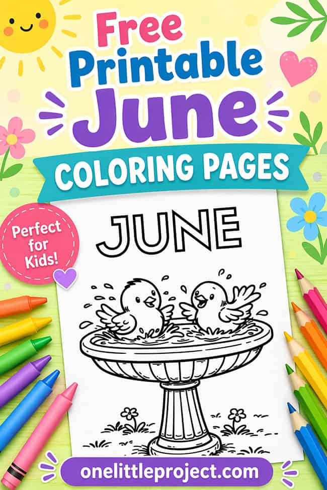 June Coloring Pages - Cute Printable Summer Coloring Sheets