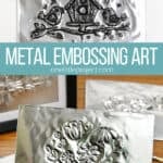 Metal embossing art with spring designs