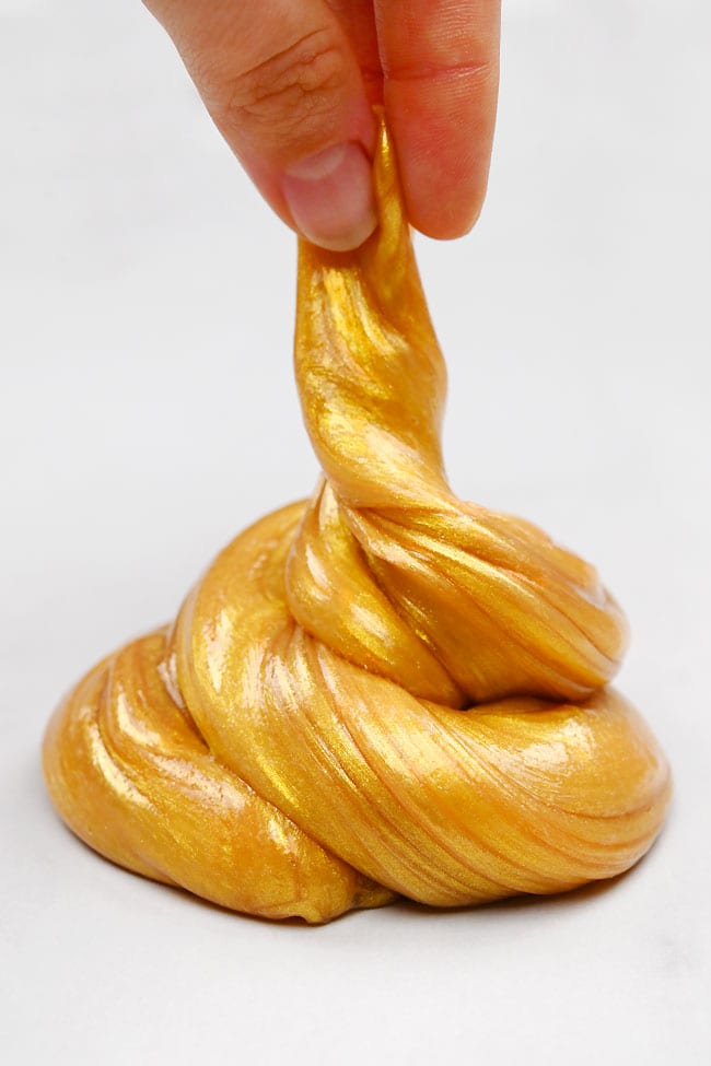 Metallic Gold Slime Twist of metallic gold slime