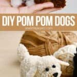 Adorable yarn pom pom dogs