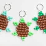 Pony Bead Turtle Keychain