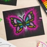 Simple Butterfly Chalk Art