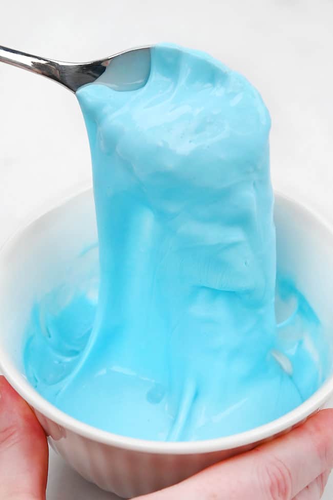 Slime Science Explained Stirring and stretching slime up just after activator is added