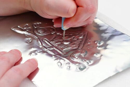 Spring Metal Embossing Art