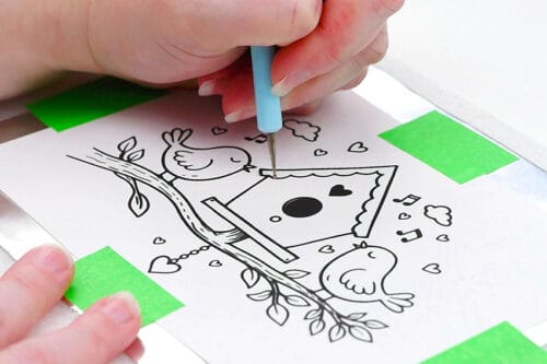 Spring Metal Embossing Art