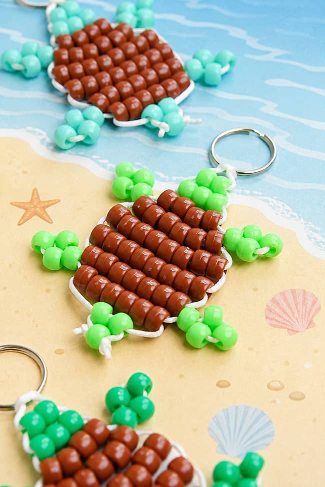 Turtle Pony Bead Pattern Cute turtle pony bead designs on beach background