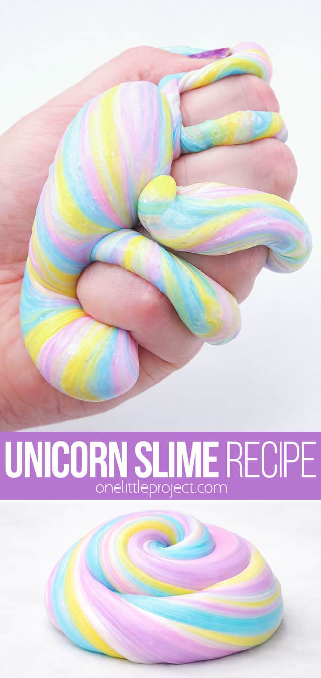 One Slime How to Make Unicorn Slime - Fluffy Unicorn Slime Recipe