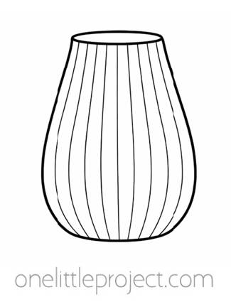 Vase Template Printable textured vase template