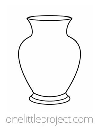 Vase Template Detailed vase printable template