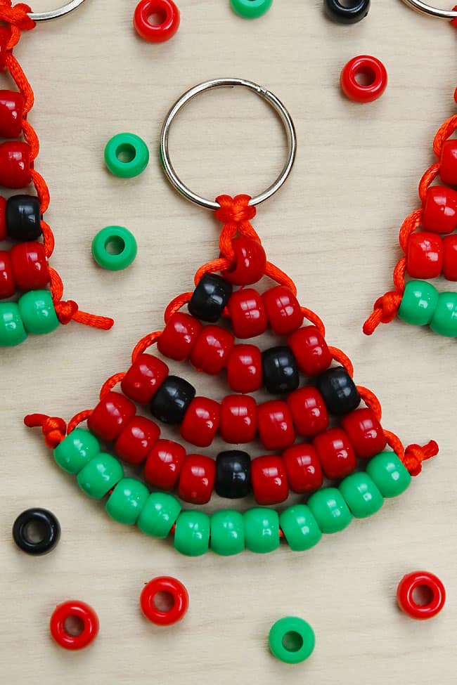 Watermelon Bead Keychain Watermelon keychain made with pony beads