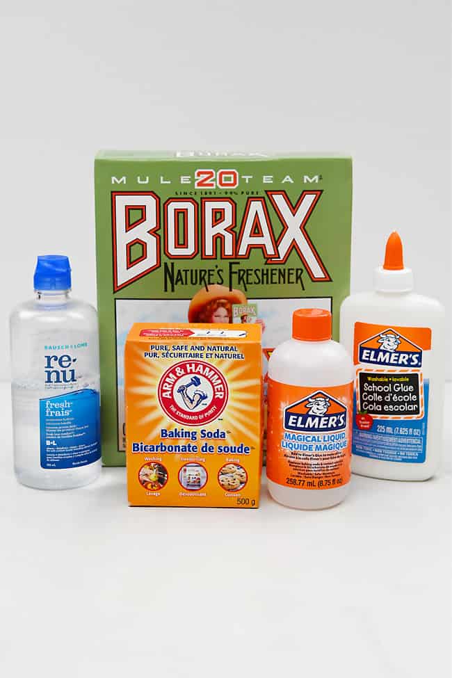 What is Slime Activator A group of slime activators with white glue to make slime