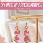 Making wire wrapped earrings with beads