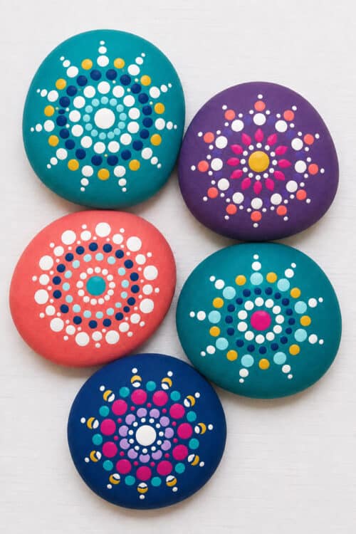 Painted Rocks Ideas Beginner Mandala Painted Rocks