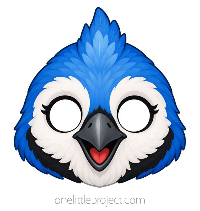 Blue Jay Bird Mask Blue jay bird mask printable