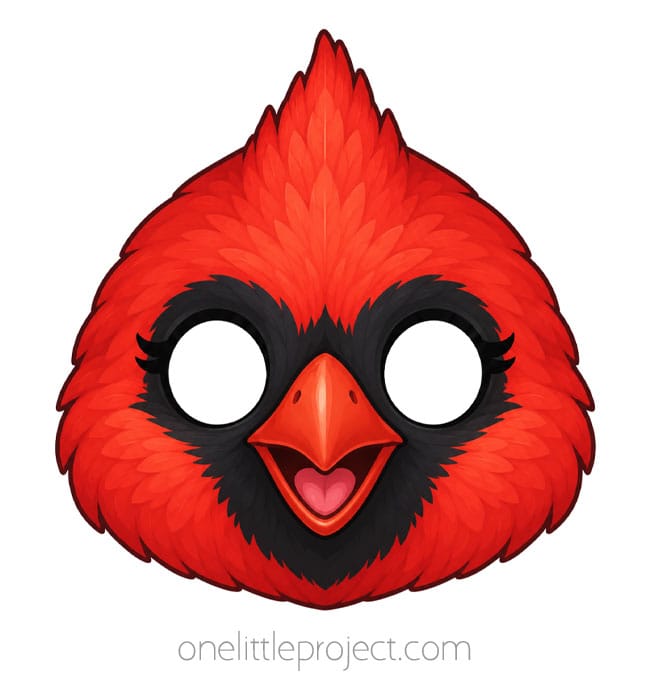 Cardinal Bird Mask Cardinal bird mask printable