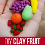Making mini clay fruit