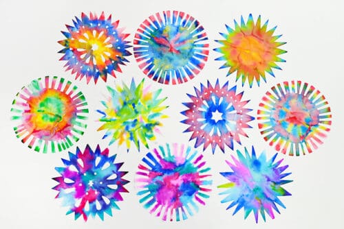 Coffee Filter Fireworks