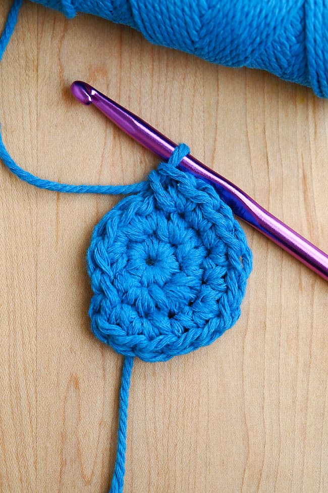 Crochet Increase A circle made with crochet increases