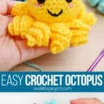 Making a mini crochet octopus