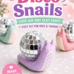 Cute snails with disco ball shell