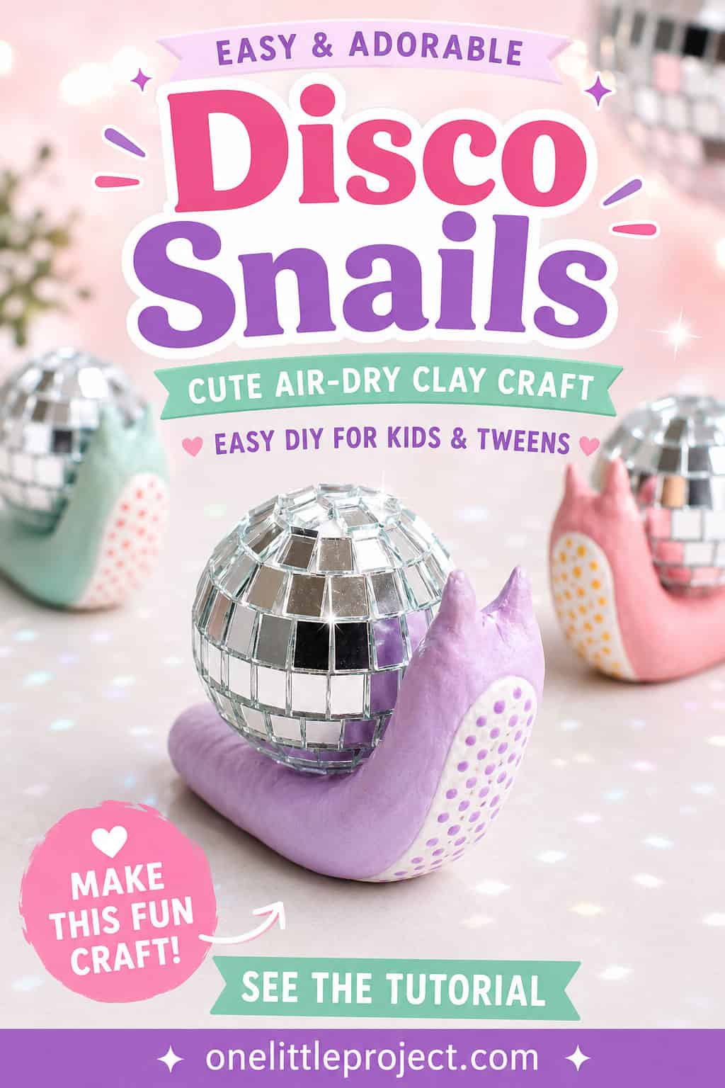 Clay Disco Snails - How to Make a Disco Ball Snail