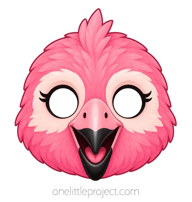 Flamingo Bird Mask Flamingo bird mask printable