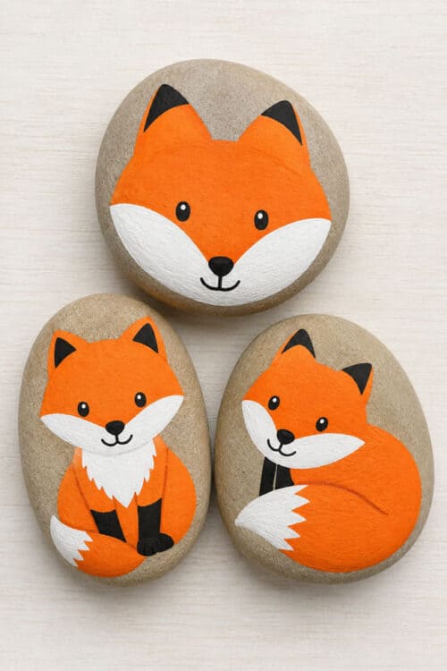 Painted Rock Ideas Fox Painted Rocks