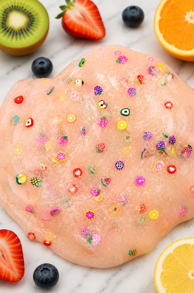 Fruit Slime Recipe Pile of easy fruit slime recipe