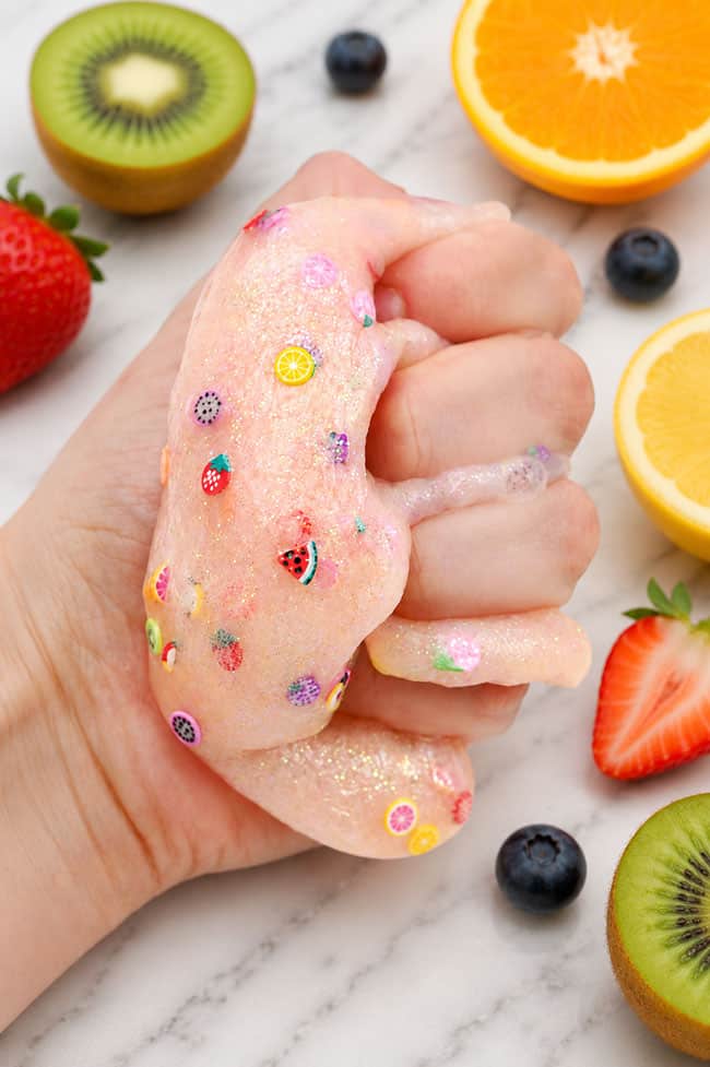 Fruit Slime Squeezing fruit slime