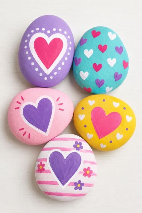 Rock Painting Designs Heart Painted Rocks