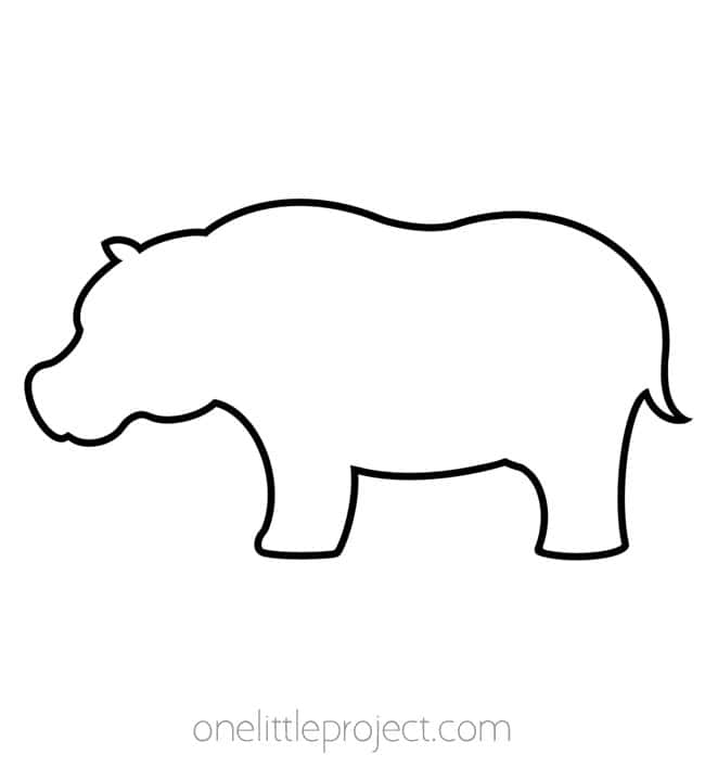 Animal Outlines Animal outlines - hippo