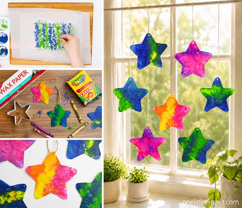 How to Make Crayon Suncatchers DIY crayon suncatchers
