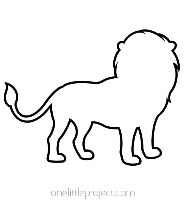 Animal Outlines Animal outlines - lion
