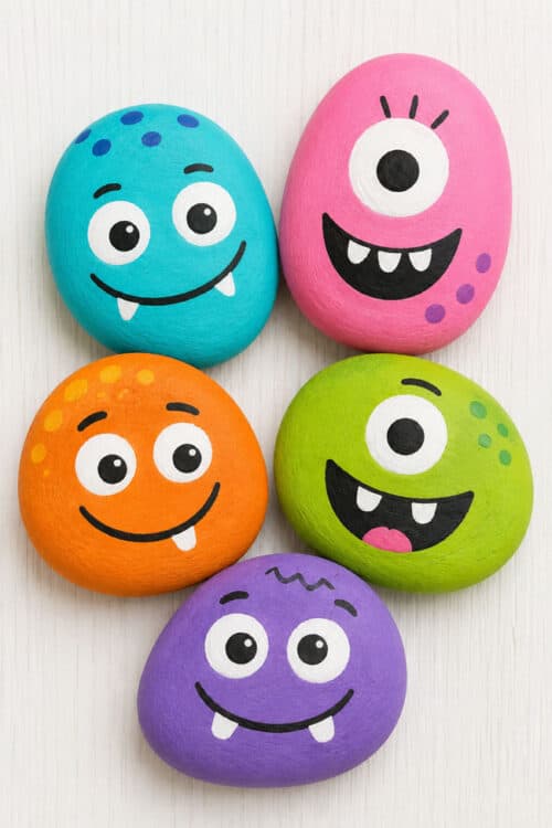 Rock Painting Designs Monster Painted Rocks
