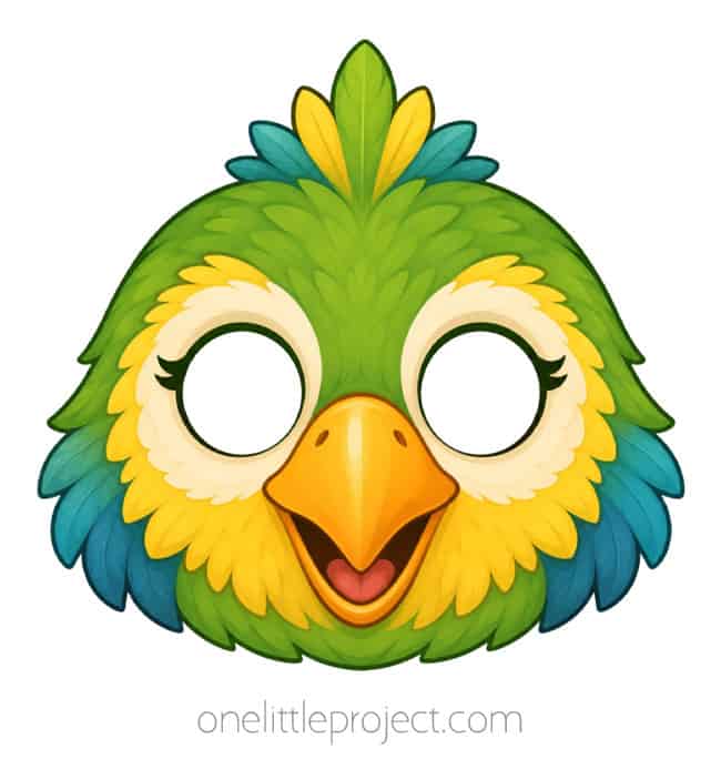 Parrot Bird Mask Parrot bird mask printable