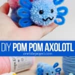 Making pom pom axolotls