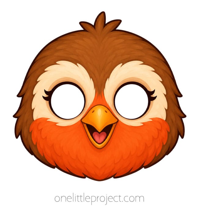 Robin Bird Mask Robin bird mask printable