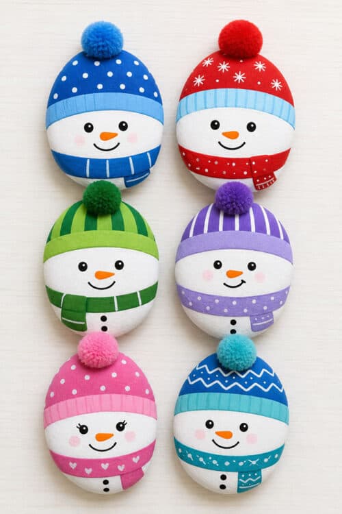 Rock Painting Designs Snowman Painted Rocks